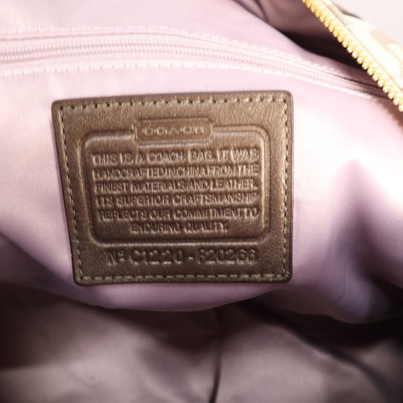 COACH Tote Bag Brown & Beige Signature COACH Logo Canvas, LIKE NEW - Picture 9 of 9